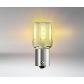 Диодна крушка (LED крушка) 12V, P21W, BAU15s, блистер 2бр. Osram жълта светлина